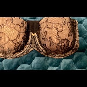 NWOT Natori Calais strapless bra in black 32D
